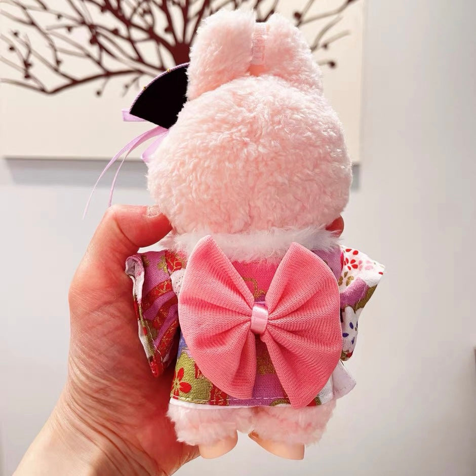 POP MART The Monsters Labubu Fashion Dress - Japanese Style Pink Kimono