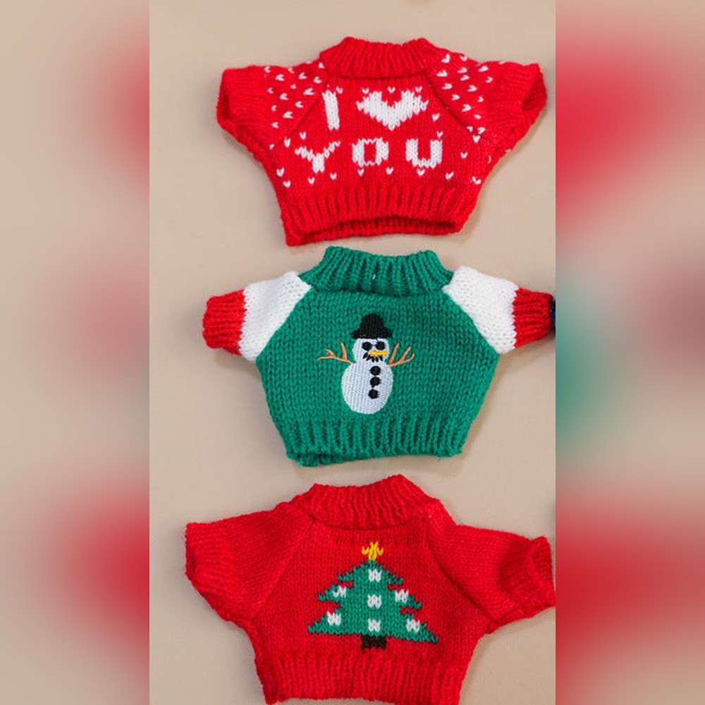 Christmas Knit Sweater for 20cm Plush