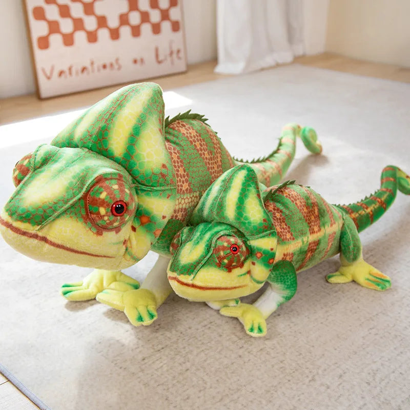 Extra-Large Plush Green Chameleon Companion