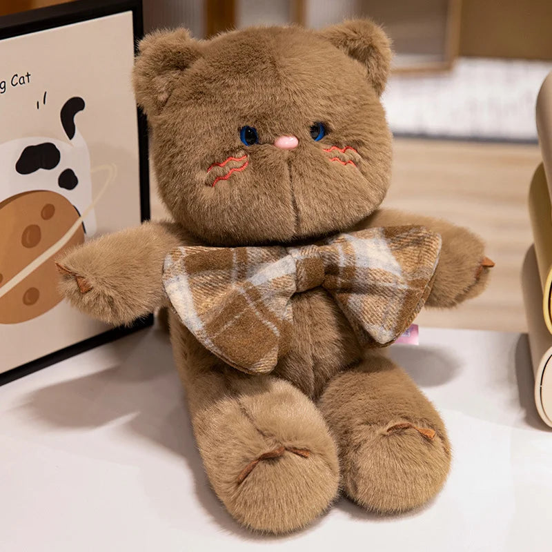 Adorable Kawaii Cat Teddy Bear Plushies with Bowtie