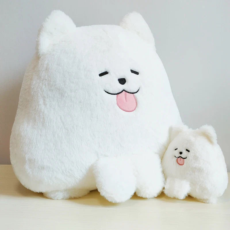 Adorable Fluffy White Samoyed Puppy Stuffed Animal