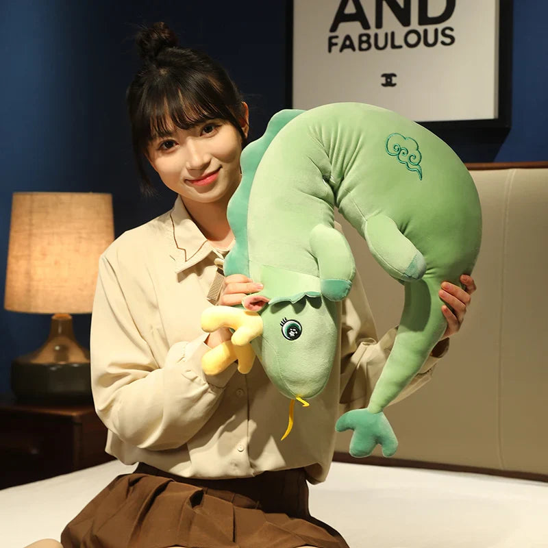 Cozy Long Haku Dragon Plush Snuggle Buddy