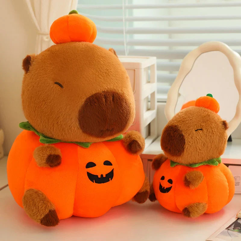 Adorable Halloween Pumpkin Capybara Plush for Your Festive Celebrations!