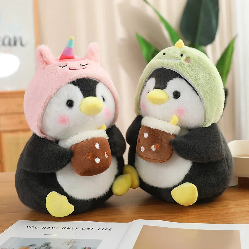 Adorable Kawaii Baby Penguin Plushies Wearing Cute Hats