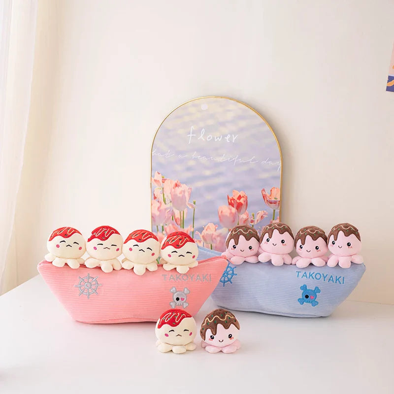 Delicious Plush Takoyaki Candy Ball Keychains