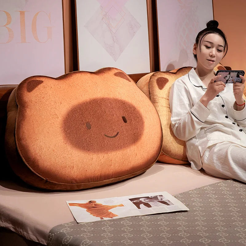 Adorable Capybara and Cat Toastie Bread Cookie Plush Toys