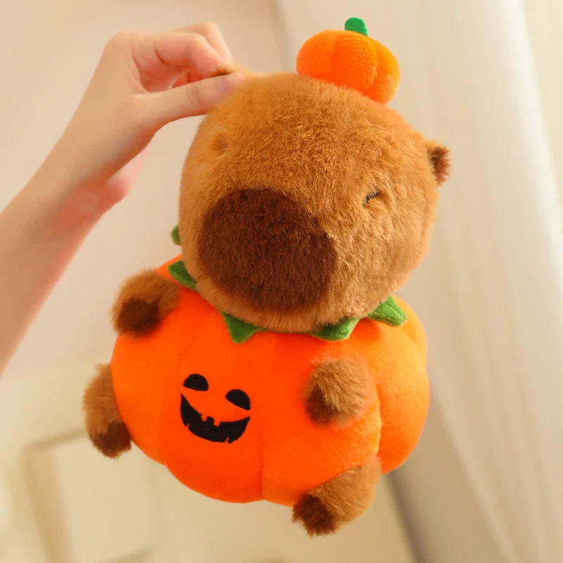 Adorable Halloween Pumpkin Capybara Plush for Your Festive Celebrations!