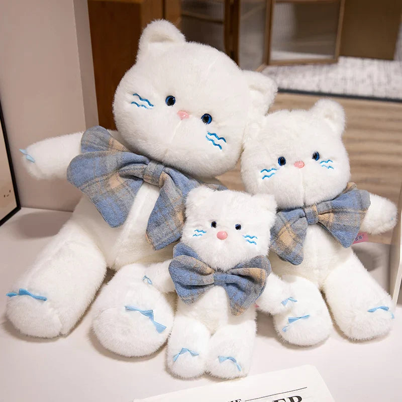 Adorable Kawaii Cat Teddy Bear Plushies with Bowtie