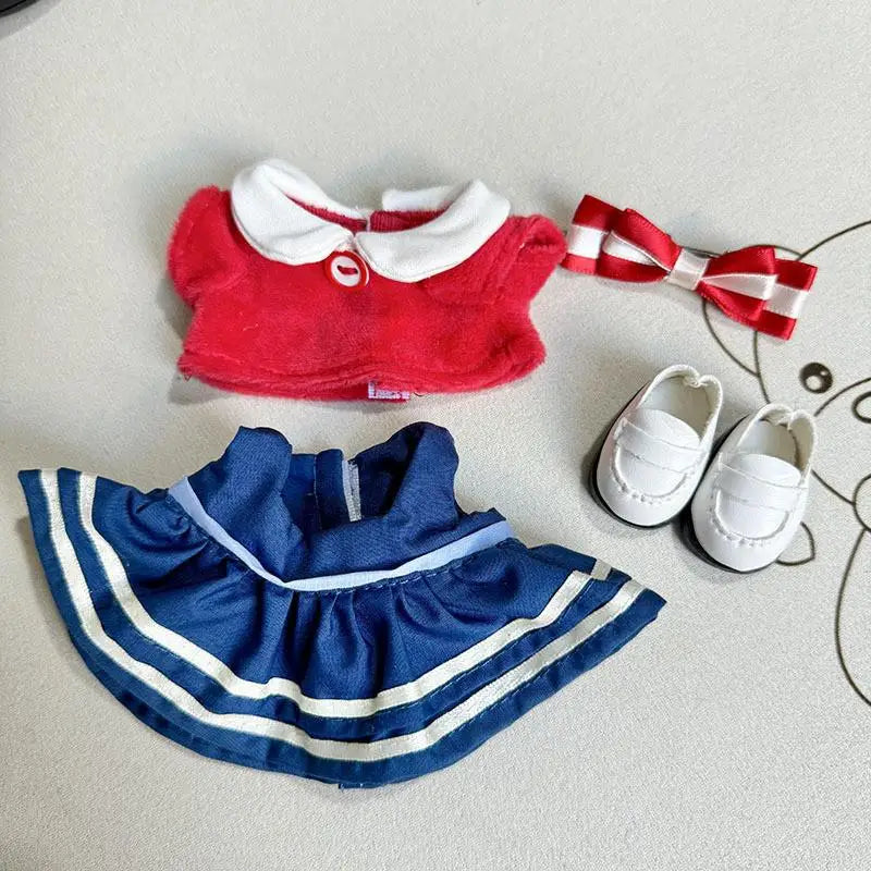 Handmade Labubu Blue Red Sailor Moon Outfit with Accessories