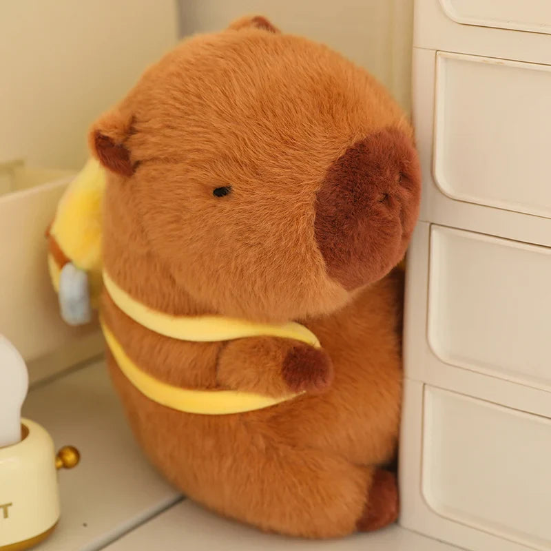 Adorable Kawaii Capybara Plush with Stylish Backpack Collection