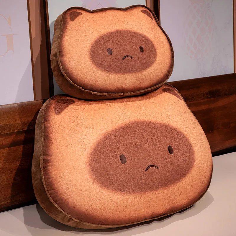 Adorable Capybara and Cat Toastie Bread Cookie Plush Toys