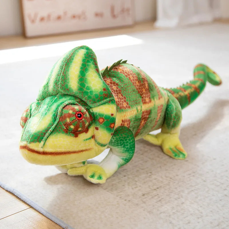 Extra-Large Plush Green Chameleon Companion