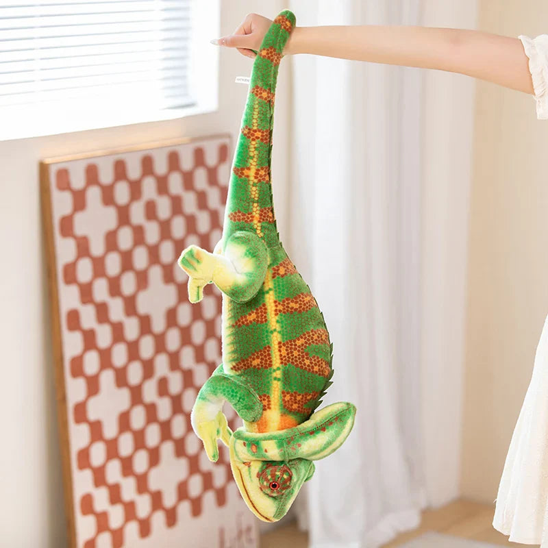 Extra-Large Plush Green Chameleon Companion