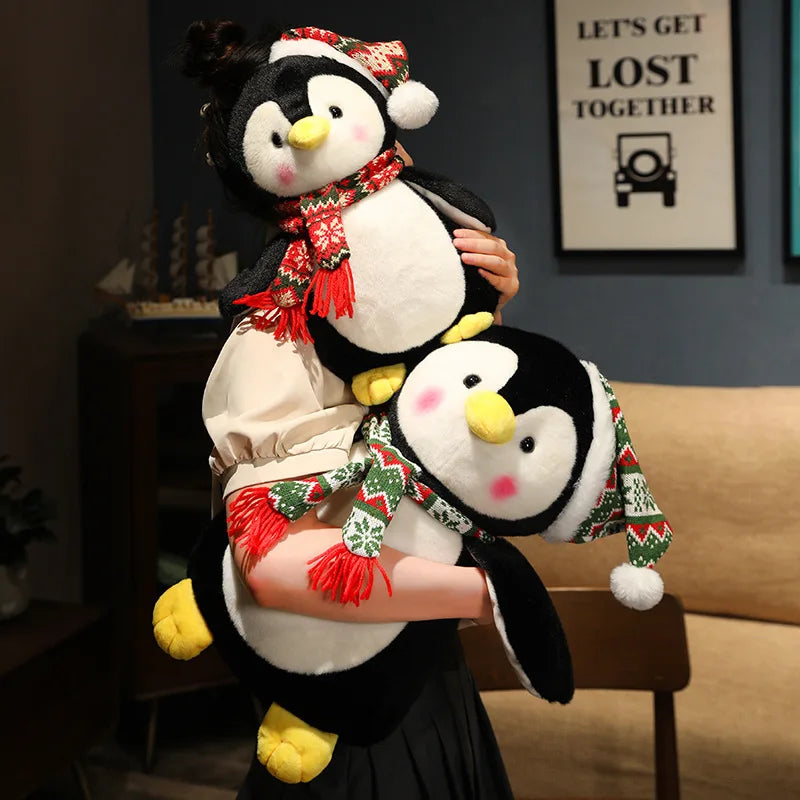 Adorably Cute Christmas Penguin Plush Toy