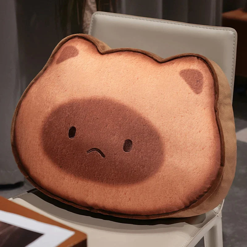 Adorable Capybara and Cat Toastie Bread Cookie Plush Toys