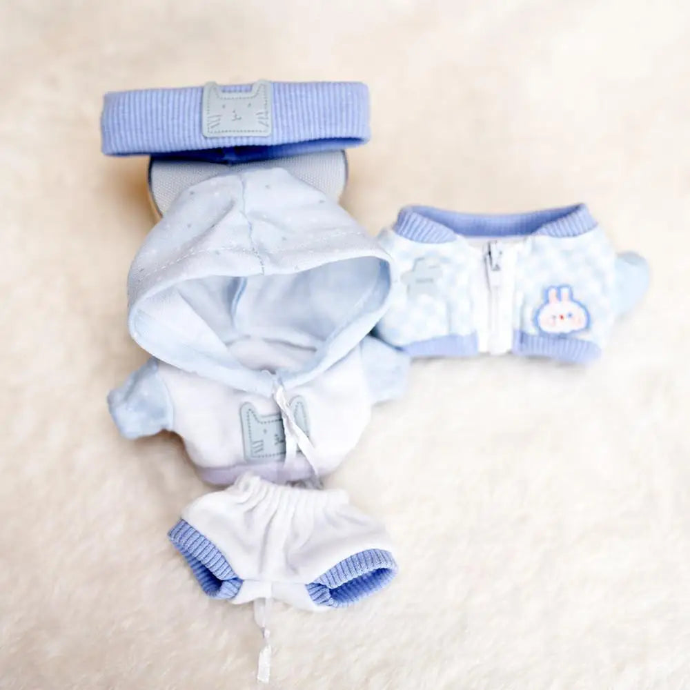 Handmade Labubu Baby Blue Cosy Outfit with Accessories