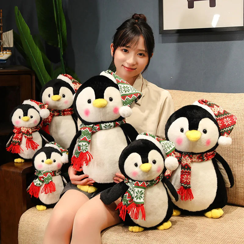 Adorably Cute Christmas Penguin Plush Toy