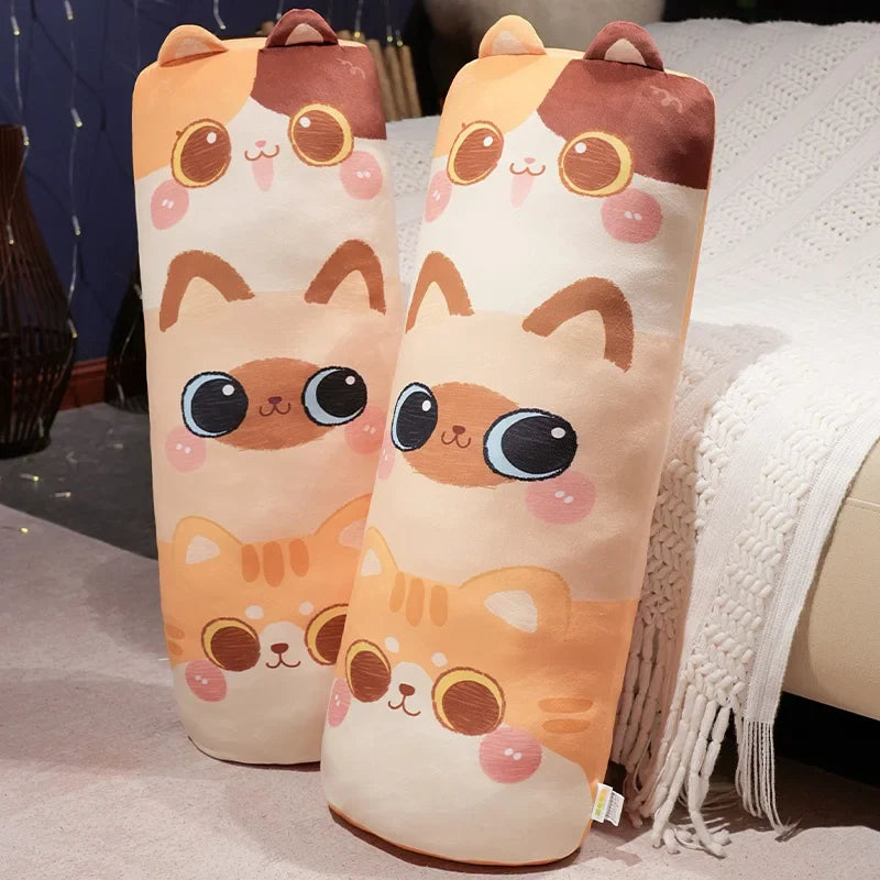 Cuddly Long Snuggle Stacked Cats Plush Toy