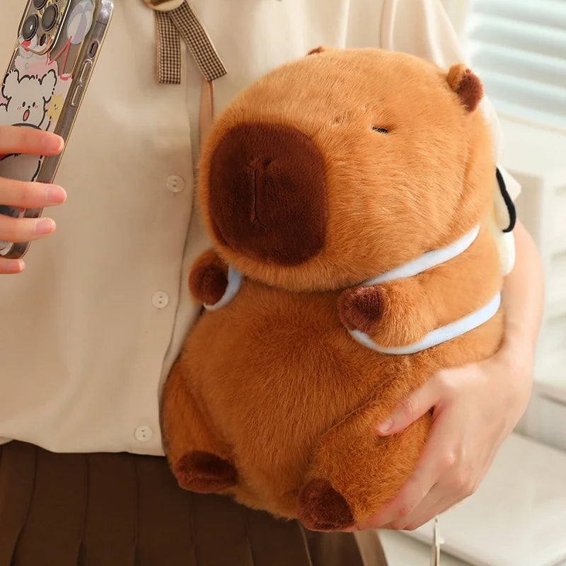 Adorable Kawaii Capybara Plush with Stylish Backpack Collection