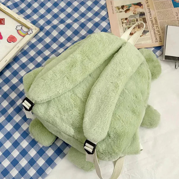 Adorable Green Froggy Plush Backpack for Kids