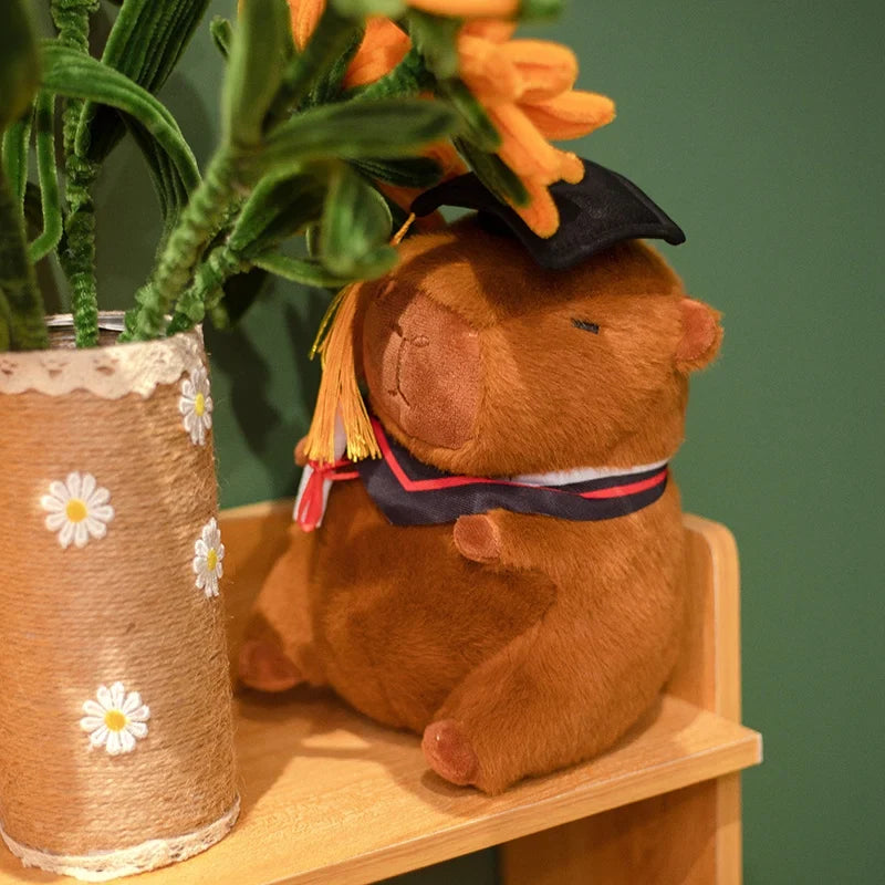 Adorable Graduation Capybara Plush Toy – Celebrate Achievements in Cuddly Style!