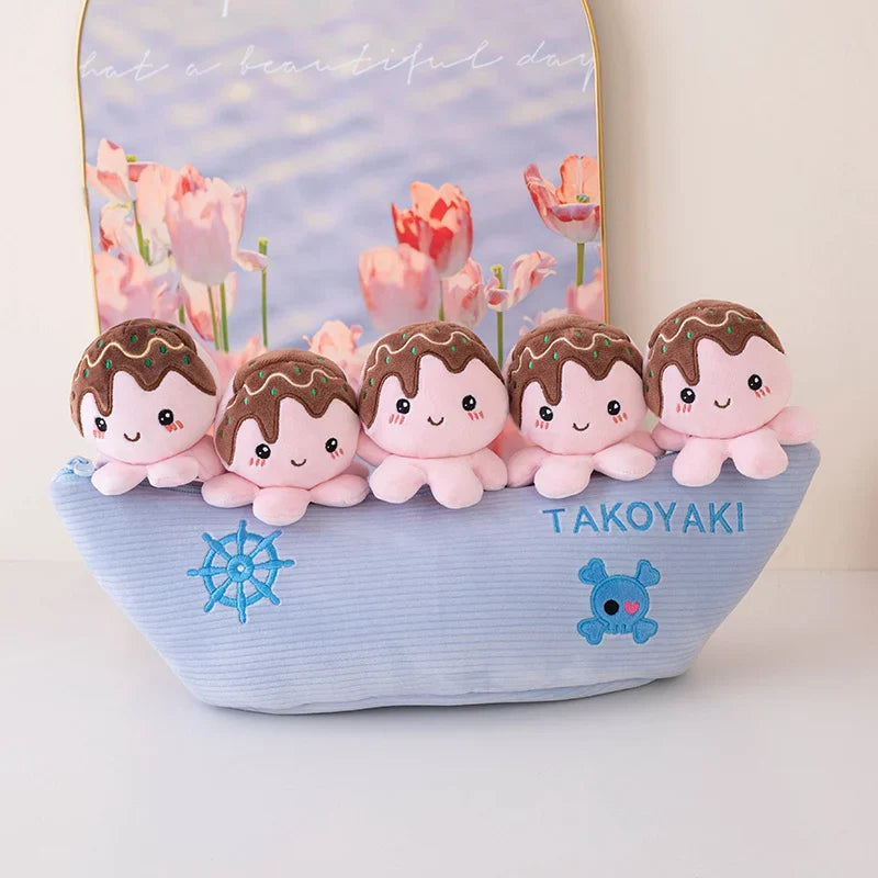 Delicious Plush Takoyaki Candy Ball Keychains