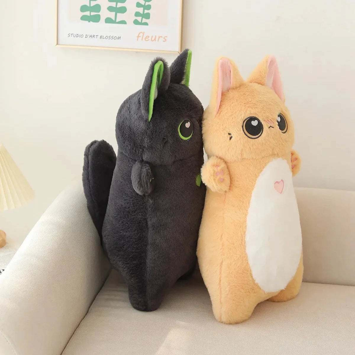 Charming Two-tone Cat Plushie Collection: Cute Companions for All!