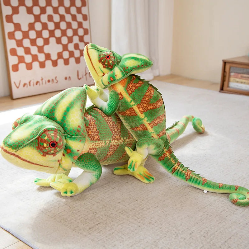 Extra-Large Plush Green Chameleon Companion