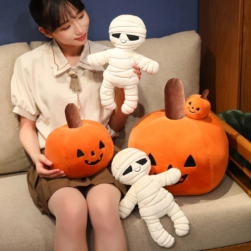 Spook-tacular Halloween Pumpkin Mummy Skull & Bone Plush Collection