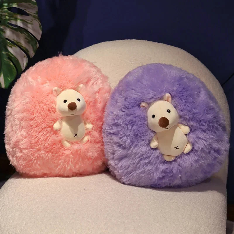 Adorable Fluffy Hedgehog Plush Toy