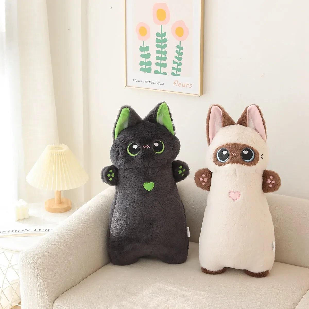 Charming Two-tone Cat Plushie Collection: Cute Companions for All!