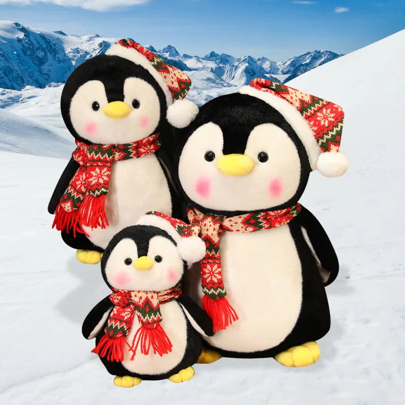 Adorably Cute Christmas Penguin Plush Toy