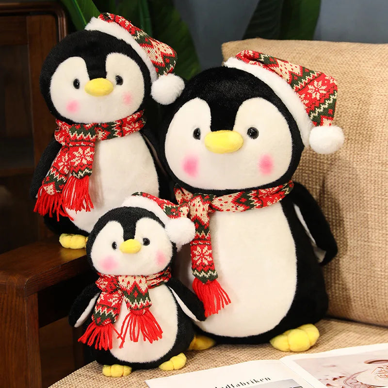 Adorably Cute Christmas Penguin Plush Toy