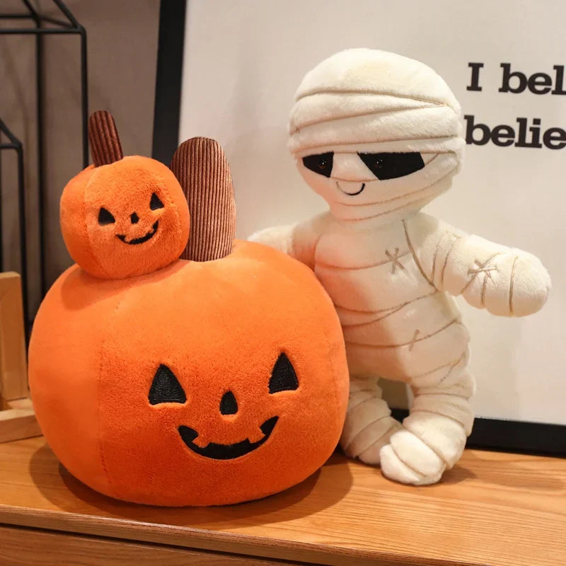 Spook-tacular Halloween Pumpkin Mummy Skull & Bone Plush Collection