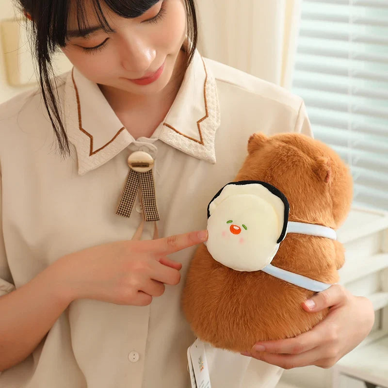 Adorable Kawaii Capybara Plush with Stylish Backpack Collection