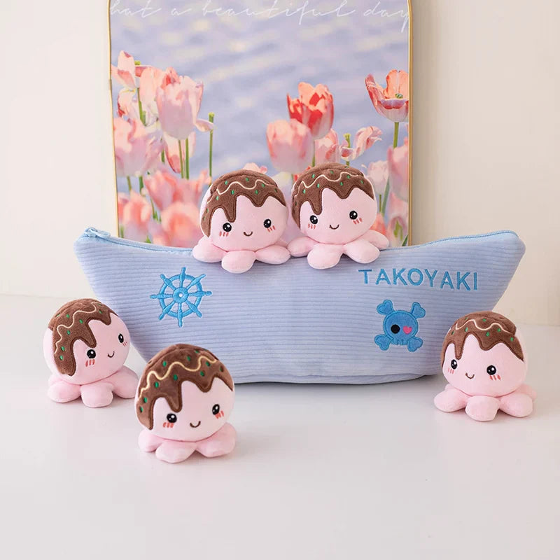 Delicious Plush Takoyaki Candy Ball Keychains