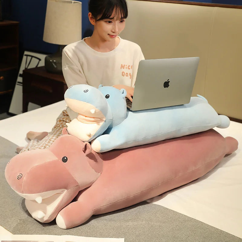 Cuddle Up with Our Adorable Long Snuggly Hippo Plushies!
