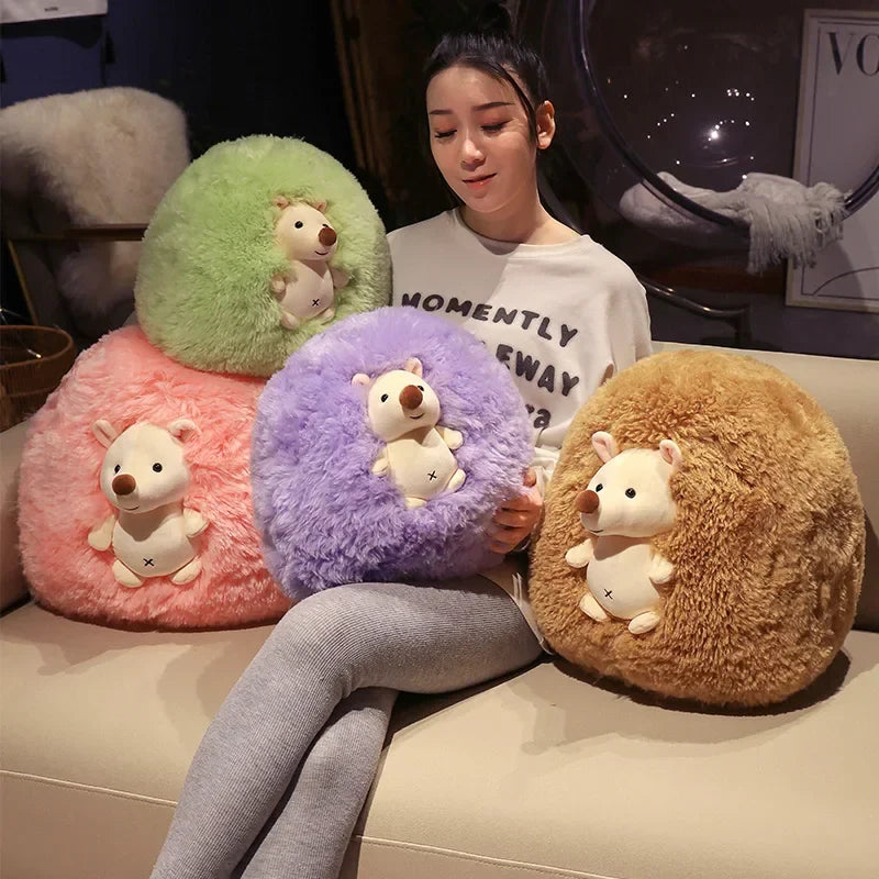 Adorable Fluffy Hedgehog Plush Toy