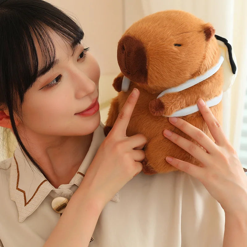 Adorable Kawaii Capybara Plush with Stylish Backpack Collection