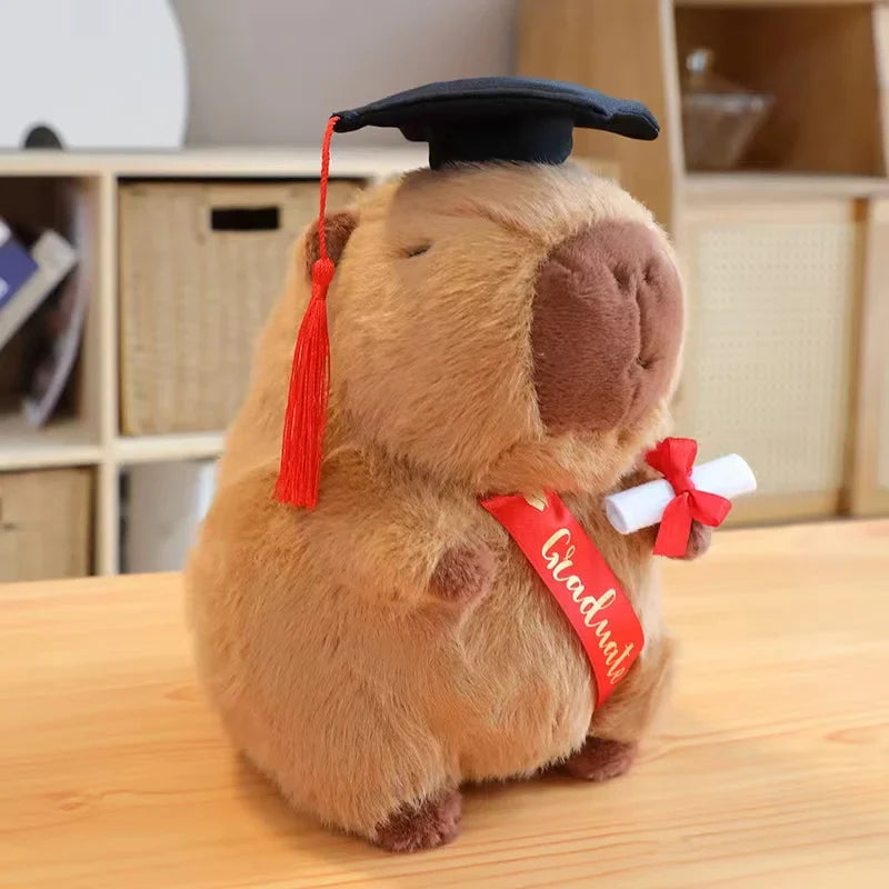 Adorable Capybara Graduation Plushies for a Cuddly Celebration!
