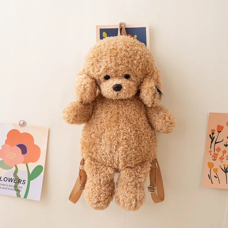 Adorable Soft Teddy Poodle Plush Backpack for Ultimate Cuteness!