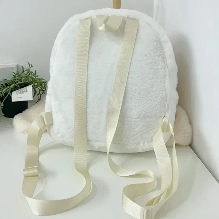 Adorable Kawaii Bunny Plush Backpack with Star Accents