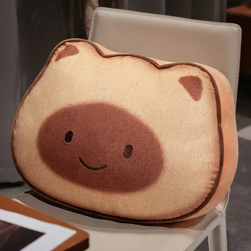 Adorable Capybara and Cat Toastie Bread Cookie Plush Toys