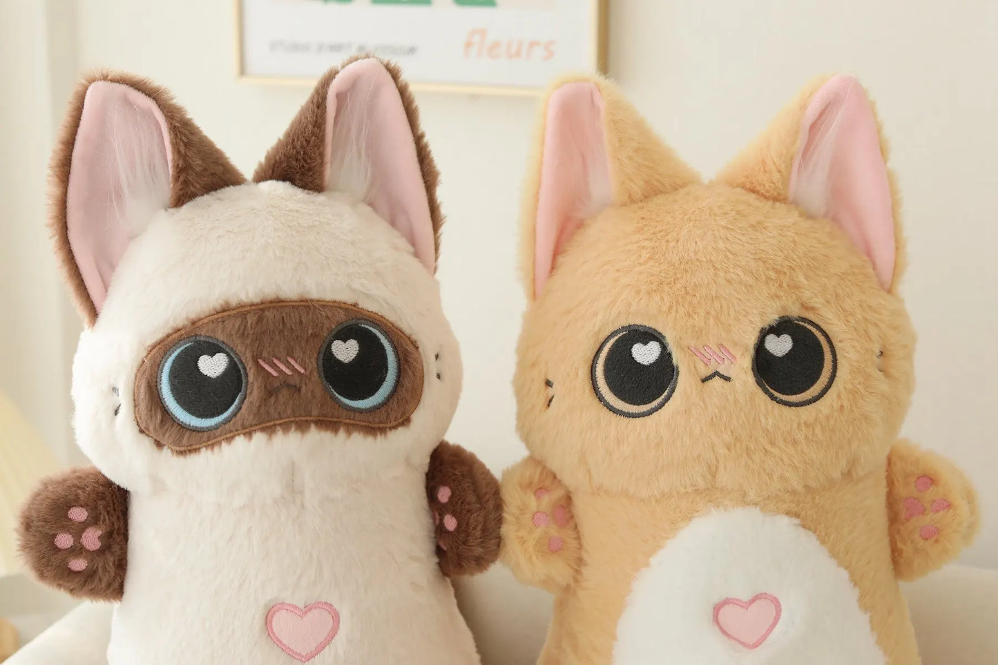 Charming Two-tone Cat Plushie Collection: Cute Companions for All!