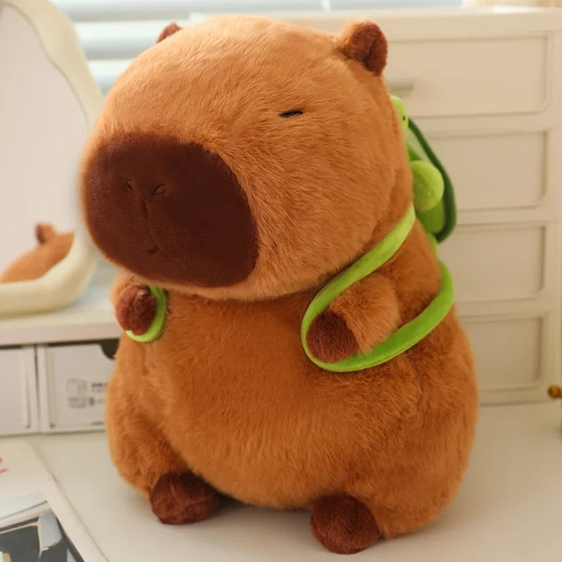 Adorable Kawaii Capybara Plush with Stylish Backpack Collection