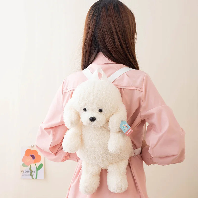 Adorable Soft Teddy Poodle Plush Backpack for Ultimate Cuteness!