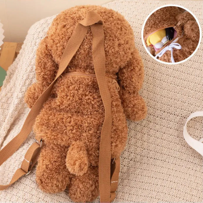 Adorable Soft Teddy Poodle Plush Backpack for Ultimate Cuteness!