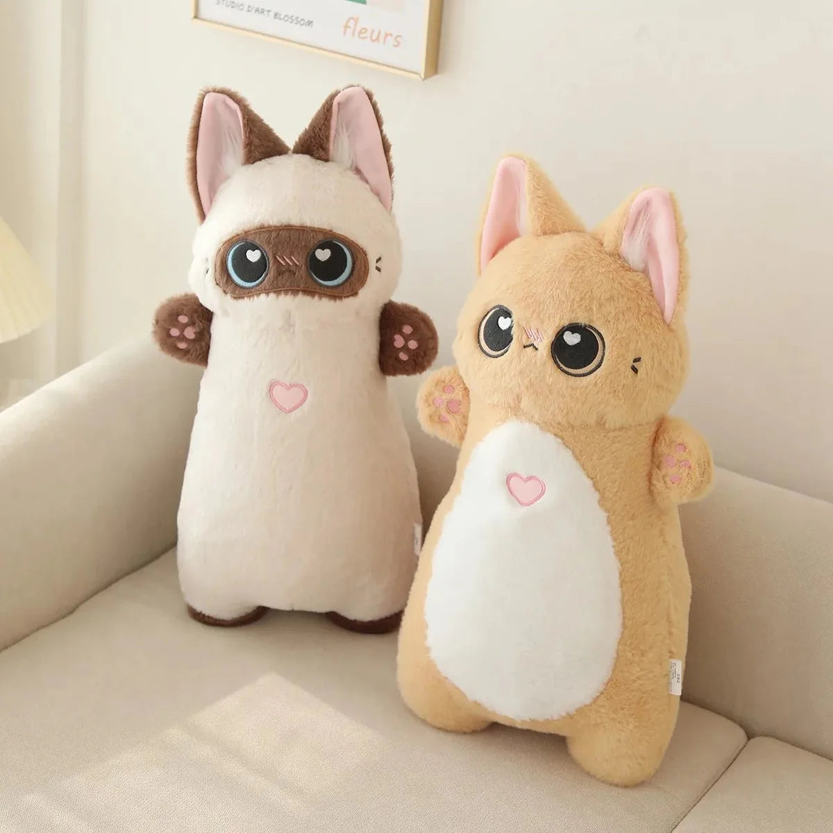Charming Two-tone Cat Plushie Collection: Cute Companions for All!