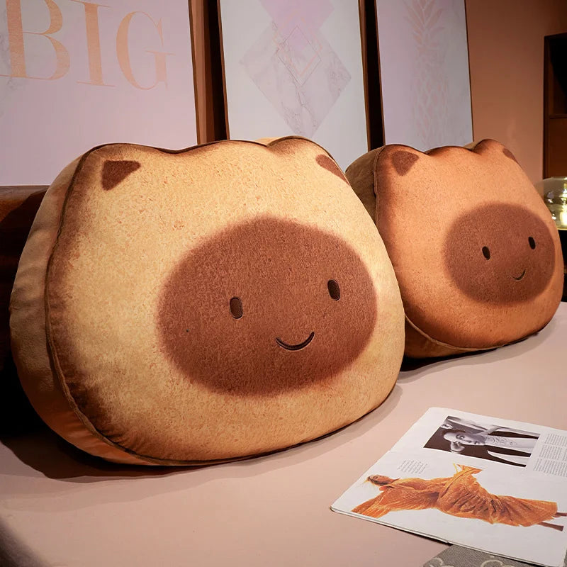 Adorable Capybara and Cat Toastie Bread Cookie Plush Toys