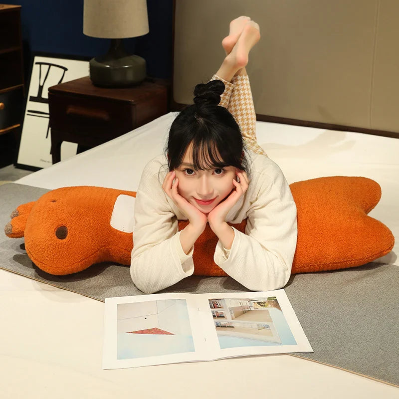 Adorable Cuddly Bunny, Fox, and Wolf Long Pancake Plush Toys